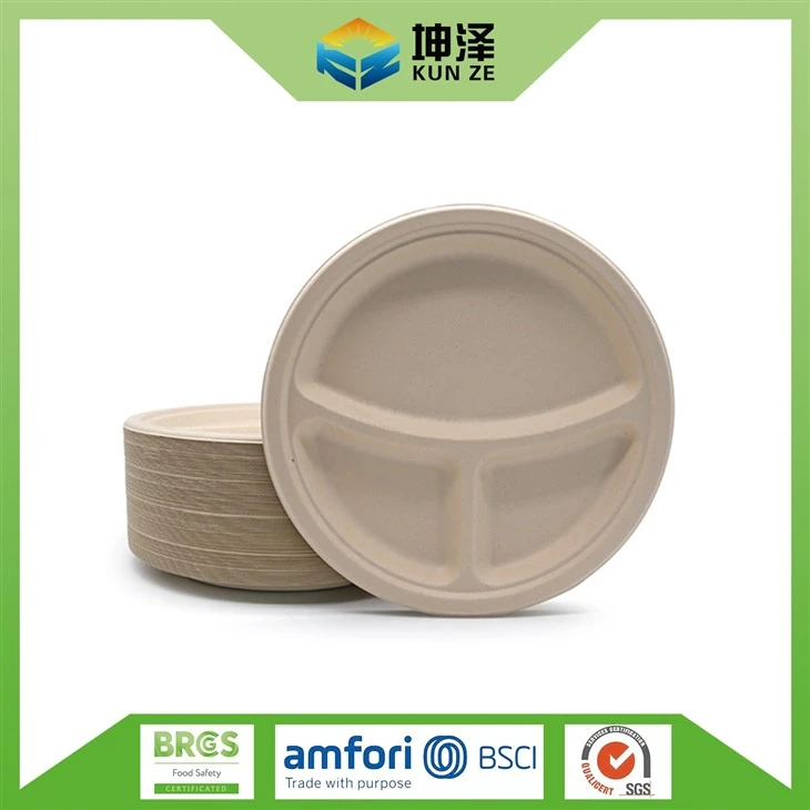 Disposable Plates 3 Compartments