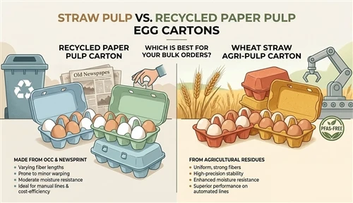 Straw Pulp vs. Kierrätyspaperimassan värilliset munalaatikot: mikä sopii parh...